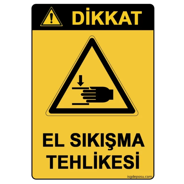 Dikkat El Sıkışma Tehlikesi