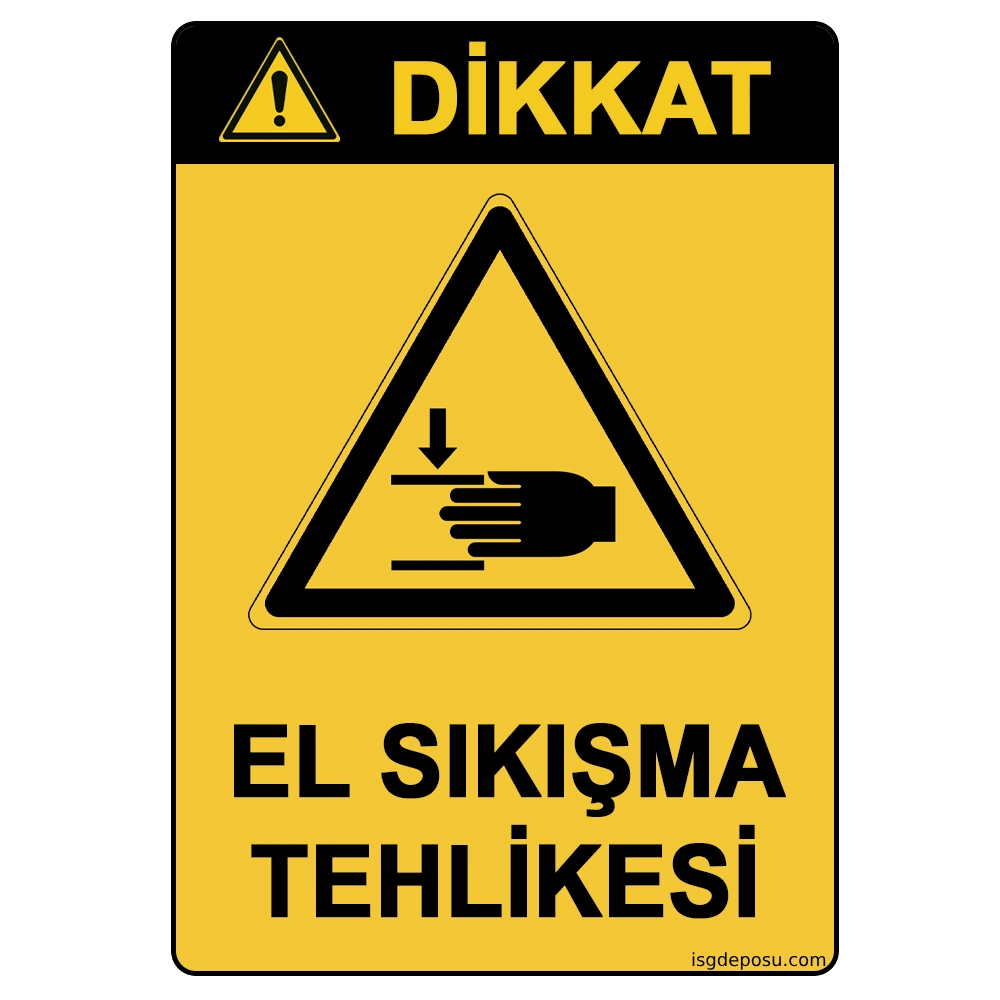 Dikkat El Sıkışma Tehlikesi